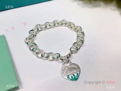 New T I F F I NY S925 Silver Bracelet with Heart